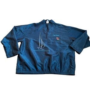 Vintage 90s Windbreaker Surf Style Key West Florida 1/4 Zip Made in USA  OSFM